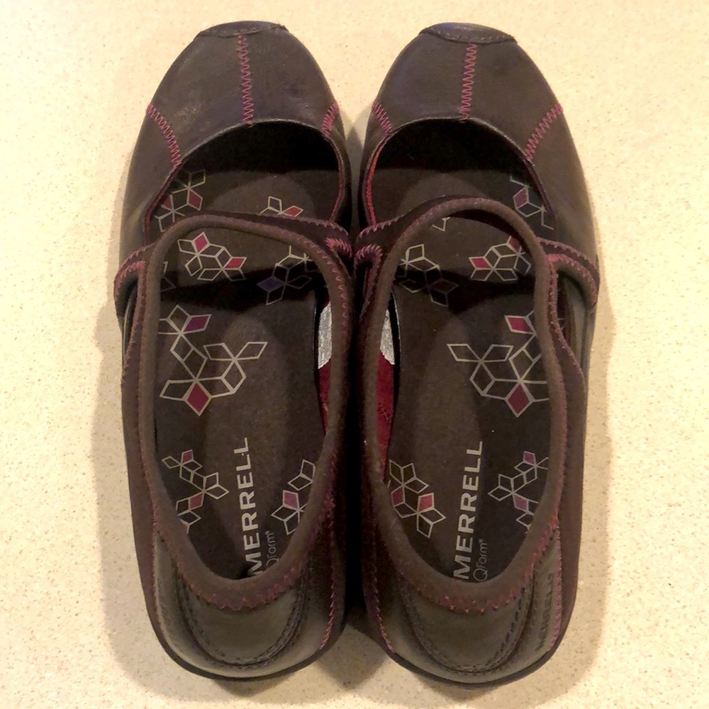 MERRELL PLIE LEATHER PERFORMANCE FOOTWEAR BROWN SIZE 7 - Picture 5 of 11